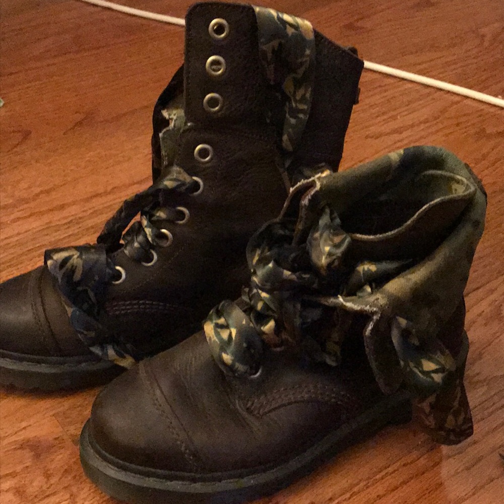 Dr Martens Camo Print Combat Boots